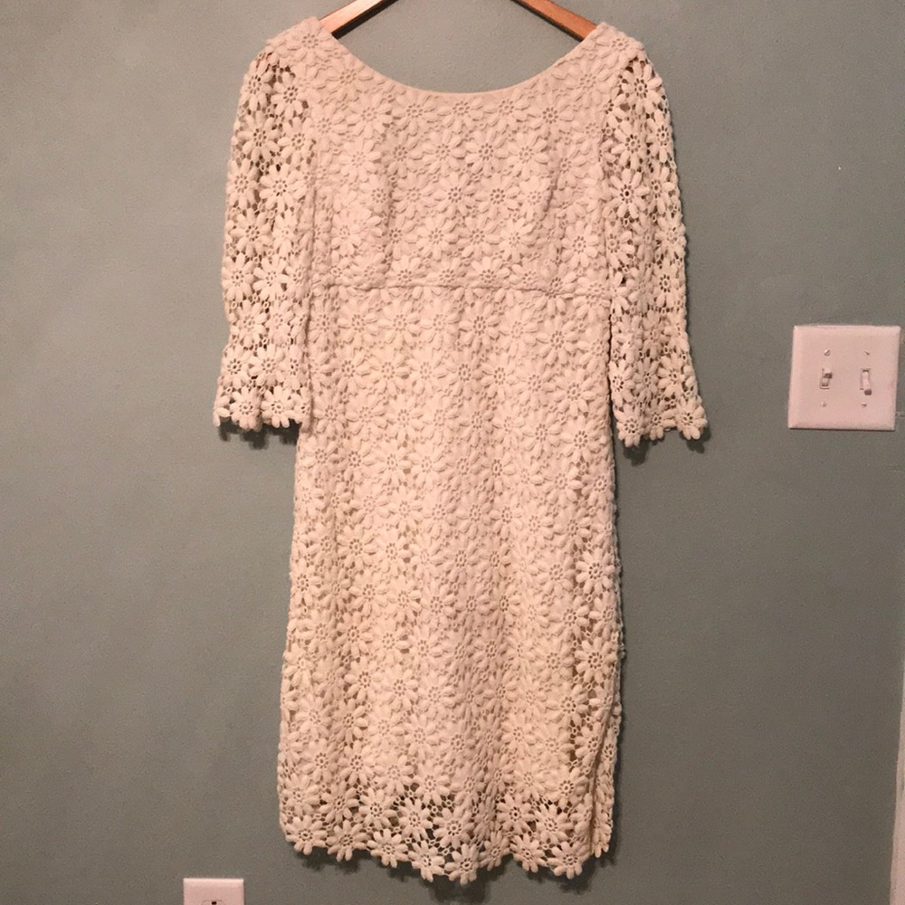 Lilly Pulitzer | White Lace Flower Midi Dress